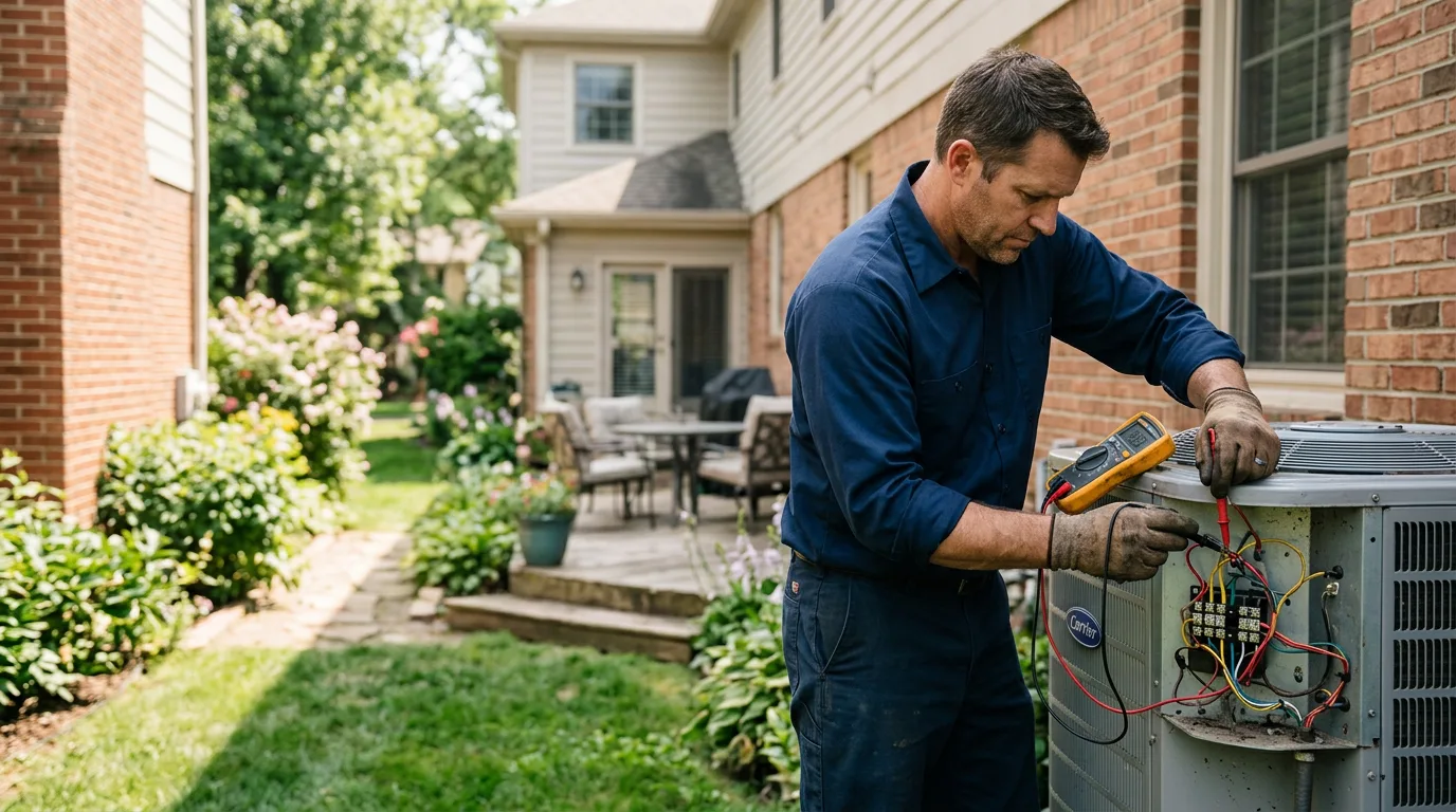 HVAC technician working near Wynona, OK